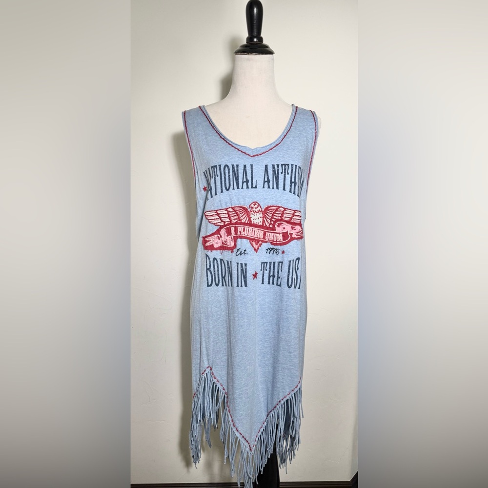 Double D Ranch Anthem Tank - Bandana Blue 1x